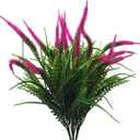 Bird Fiy Artificial Plants Flowers Fake Outdoor UV Resistant Plants Faux Plastic Greenery Shrubs Indoor Outside for Home Decor 4Pcs