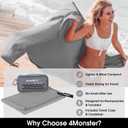 4Monster Quick Dry Travel Towel with Case & Carabiner Super Absorbent Microfiber Gym & Camping Towel. Compact, Lightweight, Fast Drying for Beach, Swimming, Hiking, Backpacking