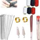 2 x 37PCS Sewing Tool Set,Needles Thread Hand Repair Tools,Complete Needle and Thread Kit for Hand Sewing,Portable DIY Sewing Tool Set for Beginners and Professional Crafters