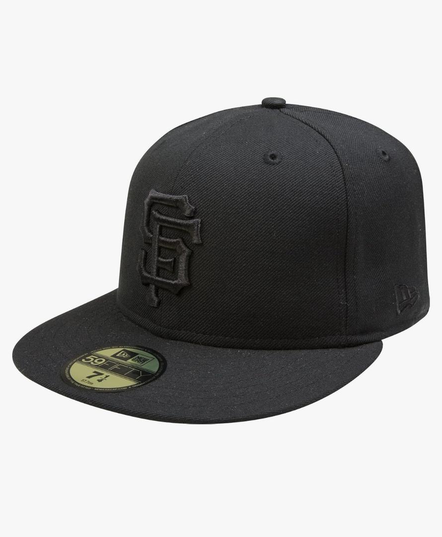 New Era MLB Black on Black 59FIFTY Fitted Cap, 8