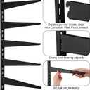 Colingmill 2 Pcs Twin Rail Upright Wall Shelving System 47.5 Inch with 10 Pcs 14.5 Inch Shelf Bracket Heavy Duty Adjustable Storage Rack Metal Support System for Kitchen Closet Home Indoor (Black)