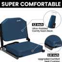 Jauntis Stadium Seating for Bleachers, Bleacher Seats with Ultra Padded Comfy Foam Backs and Cushion, Wide Portable Stadium Chairs with Back Support and Shoulder Strap