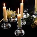 11pcs Taper Candle Holders, Glass Crystal Candlestick Holders Bulk, Clear Candle Holders for Dining Table Centerpiece