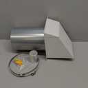 6 inch Dryer Vent Cover Outside,Outdoor Galvanized Steel Hooded Wall Vent with Screen and Damper,Exterior Air Vents Cap for Dryer/AC Extractor Vents Kitchen Range Hood Ventilation/Exhaust