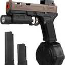 Electric Gel Blaster Toys New X8, Full Auto Splat-Blaster Includes Drum and Goggles for Outdoor Team Game, X2 Upgrade Version for Ages 14+,Sandy