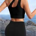 SweatyRocks Women's Sports Bras Cut Out One Shoulder Workout Yoga Bra Athletic Running Gym Crop Tops, L