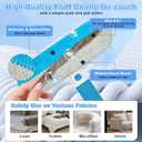 2 x Multifunctional Pet Hair Remover tool, 4 in 1-Reusable Washable Long Handle Dog&Cat Fur Hair Remover for Furniture,Carpet,Couch,Clothes,Bedding,Car,Window,Better than Lint Rollers, with 2 Scrapers