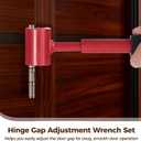 OMISTAR Hinge Gap Adjustment Wrench Set, 4-in-1 Door Hinge Repair Tools, 0.55"/ 0.71"/ 0.91"/ 0.98", Precision Adjusting Wrenches, Multi-Size Door Alignment Tool Kit