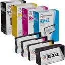 LD Products Compatible Ink Cartridge Replacements for HP 950XL & HP 951XL for Office Jet 251dw 276dw MFP 8100 8600 8610 8615 8616 8620 8625 8630 (Black, Cyan, Magenta, Yellow, 4-Set)