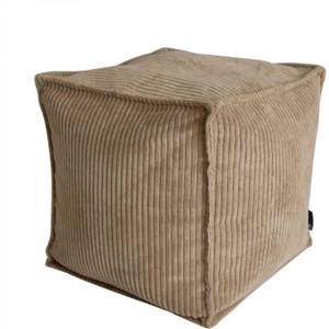 Louis Donn 17 Strip Unstuffed Pouf Ottoman Cover Square Space-Saving Organizer Footrest Cover Indoor & Outdoor Reading Room Kid Pets Girls Super Soft Cotton Fabric Yellow (Cover Only)
