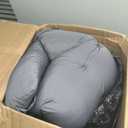 DANGHOOGY Outdoor Egg Chair Cushion, Waterproof Hanging Chair Cushion with Headrest Pillow, Egg Chair Replacement Cushion for Patio Furniture, U-Shaped Eggs Swing Cushion for Basket Chairs, Gray
