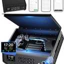 Smart Gun Safe, 4 Ways Biometric PistolRechargeable Safe withFingerprint/Keypad/Key/APP Lock, APPControl, LCD Display, Emergency PowerSupply Handgun Lock Box for HomeBedroom, Car