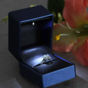  Compact Engagement ring box with LED light Velvet Pocket size wedding Ring Box