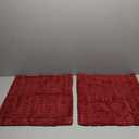 MIULEE Pack of 2 Christmas Burgundy Corduroy Decorative Pillow Covers 18x18 Inch Soft Boho Striped Throw Pillow Covers Modern Farmhouse Home Decor for Sofa Living Room Couch Bed