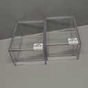 STORi Audrey Stackable Clear Bin Plastic Organizer Drawers | 2 Piece Set | Organize Cosmetics and Beauty Supplies on a Vanity | Made in USA (4.5" Tall)