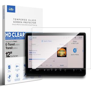Tempered Glass Screen Protector for Ford E-Transit (2022/2023/2024/2025), Transit (2023/2024/2025) SYNC4 Infotainment 12 Inch Touchscreen [9H] [Anti Fingerprint] (HD Clear)