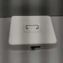 Cash Box with Money Tray and Combination Lock, Large Money Box for Cash Regiser, Safe Lock Box for Money Saving Metal 11.8"x9.45"x3.54" White XL Large