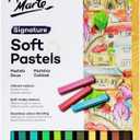 Mont Marte Soft Pastels in Tin Box Signature 24pc, 24 Assorted Colors, Vibrant Pastel Sticks, Great Blending, Comes in Storage Case, Ideal for Art, Craft, Coloring and Sketching (24 Count (Pack of 1), Multicolor)