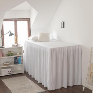 Dorm Room Bed Skirt Twin XL - College Dorm Bed Skirt - Extra Long Dorm Room Bed Skirt 32 Inch Tailored Drop - 100% Microfiber Dorm Room Bedskirts - College Dorm Bed Skirt - White, Twin-XL / 32 Drop