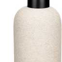 1pcs Hand Soap Dispenser Set, Sandstone Textured Resin Liquid Soap Dispenser for Bathroom Countertop, Heavy & Sturdy Dish Wash Soap Dispenser for Kitchen, Matte Beige