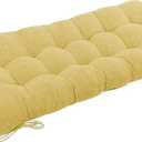 Bench Cushion for Indoor Furniture 48 x 19 inch Rectangle Bench Seat Cushion for Bay Window Entryway Bench Thick Textured Chair Cushion with Non-Slip Backing 1 Pack, Yellow
