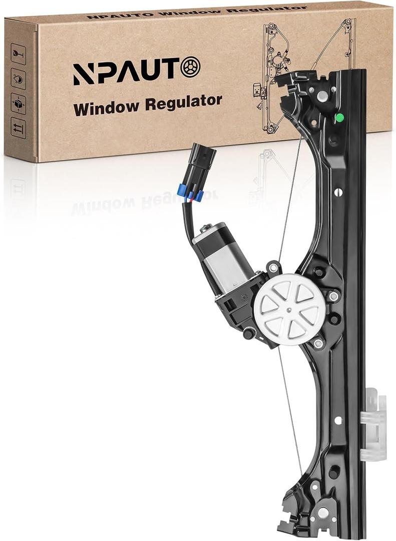 NPAUTO Front Right Passenger Side Power Window Regulator with Motor Replacement for Fiat 500 2012 2013 2014 2015 2016 2017 2018 2019, 751-649