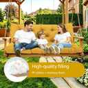 Porch Swing Cushions Waterproof Outdoor Swing Cushions 2-3 Seater Thicken 5" Dark Gray Patio Swing Cushion with Backrest 48 40" Swing Replacement Cushion for Outdoor Furniture(Yellow)
