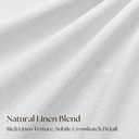 Snow White Linen Blackout 120 Inch Curtains for Living Room 2 Panels Set Pinch Pleated Back Tab Drapes Farmhouse Thermal Insulated Full Black Out Curtains 120 Length High Ceiling to Floor 50x120