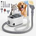 Dog Vacuum & Dryer for Dogs, 9 in 1 Dog Grooming Kit with Metal Blade Pet Clippers, Adjustable Speed and 3 Heat Settings Blower