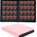 1000+ Pockets Trading Card Binder, 16-Pocket Card Ablum Compatible with MTG,Sports Cards & Other Standard Size Trading Cards (Pink)