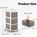 Bathroom Storage with Drawers, 11.8" Wide Slim Cabinet with Wheels