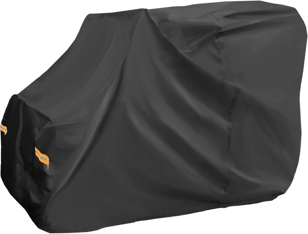 X AUTOHAUX UTV Cover for Honda Pioneer-1000-5 Waterproof Side by Side Cover Outdoor Sun Rain Storage Protection 210D-PU Black 125.98" Lx62.99 Wx76.77 H