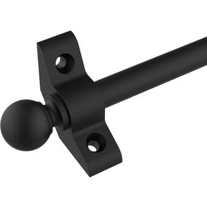 Stair rods for Carpets up to 28/32/36 inches Width Minimalist Style Stair Carpet Runner Rod Set with Spherical Finial and Brackets Easy Install to Secure Stair Carpet (1 Pack, Black 28 inches)