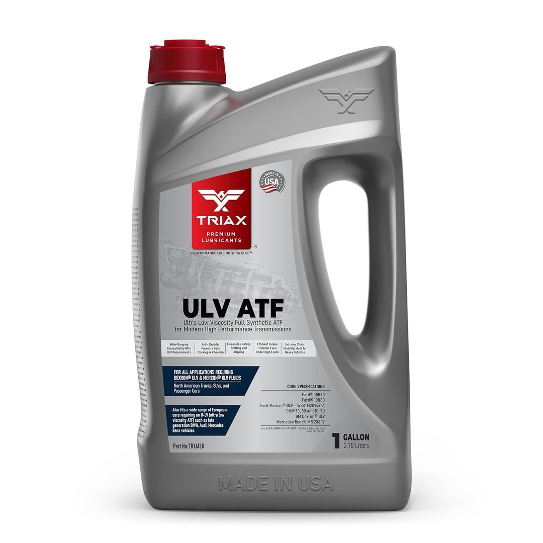 TRIAX ULV ATF | Full Synthetic, Ultra Low Viscosity, Automatic Transmission Fluid | for 10 and 8 Speed Modern Transmissions (1 Gallon)