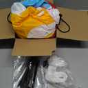 7FT Long Easter Inflatables Outdoor Decoration Inflatable Bunny with Happy Easter Built in LED Lights Bunny Blow Up Yard Decoration for Lawn Garden Holiday Party(with Storage Bag)