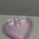 Macarrie 10 Pcs Valentine's Heart Shaped Serving Tray Platter 20 oz Heart Plates with Clear Lids Dessert Plates Snack Tray for Valentine Birthday Party Table Decoration (Pink)