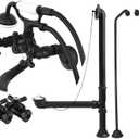 Kingston Brass CCK265MBD Vintage Clawfoot Tub Faucet Package, Matte Black, 25 x 15.75 x 7.31