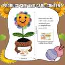 2 x Inspirational Gifts for Men and Women - Hand Made Sunflower Crochet on The Front - Christmas, Birthday and Thank-You Gifts for Colleagues, Sisters, Friends, Teachers and Family (Sunflower-4)