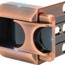 Home Security Door Lock with 8 Screws, Childproof Door Reinforcement Lock, Withstand 800 lbs for Inward Swinging Door,Night Lock to Defend Your Home (Copper)