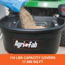 Agri-Fab 45-0527 110 lb. Tow- Behind Lawn & Garden Broadcast Spreader for Seed,Fertilizer,Salt,Ice Melt; Easy to use Flow Control from Seat of Riding Lawn Mower, 110lb Capacity