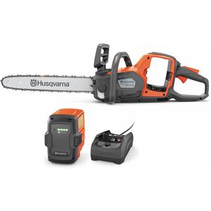 Husqvarna Power Axe 350i Cordless Electric Chainsaw, 18 Inch Chainsaw with Brushless Motor and Quiet Superior Cutting Power, 40V Lithium-Ion 7.5 Ah Battery and Charger Included. 970601202