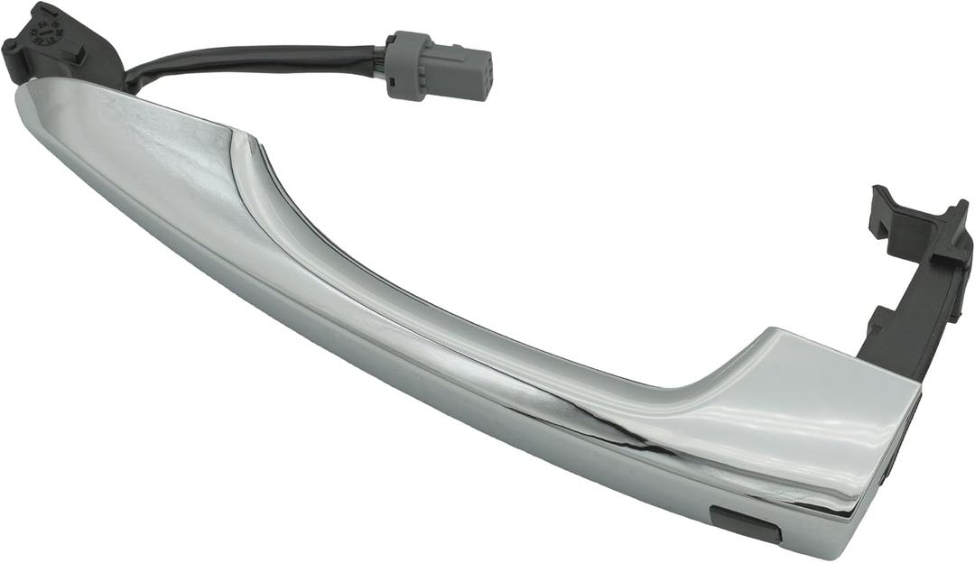 82651-D3710 Front Left Door Handle for 2016-2021 Hyundai Tucson 82651D3710 Outside Smart Key Handle (Silver) - Chrome