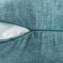 Woaboy Pack of 2 Smoke Blue Pillow Covers 18x18 Inch Soft Chenille Couch Throw Pillows Solid Color Cushion Covers Home Decoration for Spring Sofa Living Room