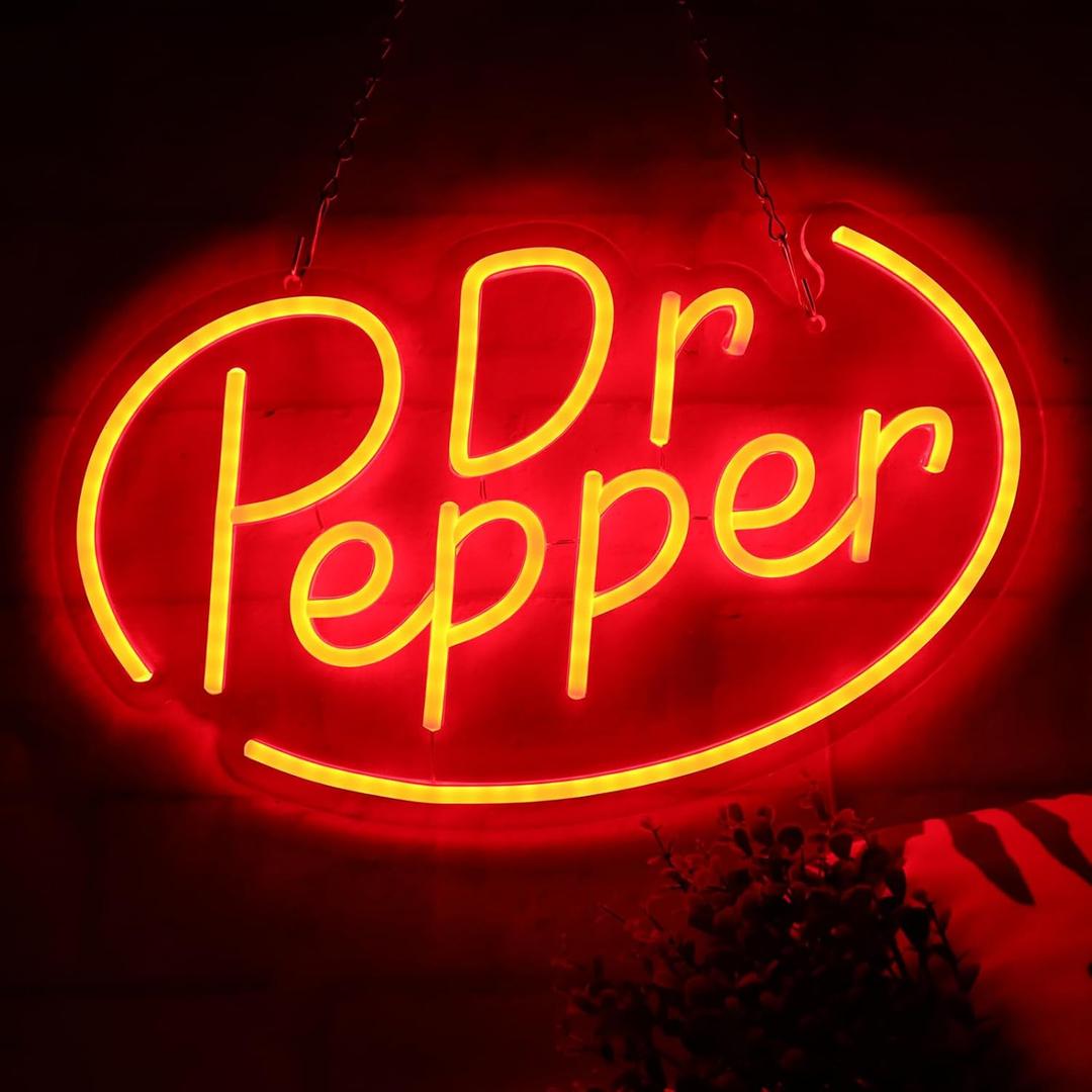 Neon Signs for Wall DecorNeon Lights for Bedroom Led Business Signs Suitable for Drinks ShopMan CaveChristmas Gifts16 * 10Inch(red) (Red)