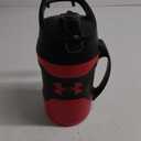 Under Armour Half Gallon Water Bottle Insulated, 64oz Insulated Water Bottle with Handle, Sports Water Jug, Fence Hook, Leak Resistant, for Baseball, Football & More (Red/Black)