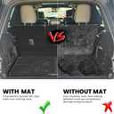 LASFIT Floor Mat with Backrest Mat Ford Expedition Max & Lincoln Navigator L 2025 2026(fit 7 and 8 Seats),Costom Fit All Weather Protection TPE Easy Clean Cargo Liners,4pcs,Black