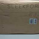 Sleekform East Austin Ergonomic Kneeling Chair with Back Support - Boucle and Wood Ergo Stool for Desk - Best Ergonomic Kneeling Office Chair for Posture and Leg Circulation, 21" H X 22" W X 28" D