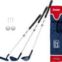 Franklin Sports PGA Tour Kids Golf Set - Youth Adjustable Plastic Golf Club Set - Kids Plastic Golf Set with Bag and Balls - Adjustable Length Clubs for Toddlers - Red & Blue