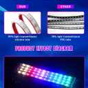 STONEBANKS 5.9FT Car LED Strip Lights, 72LEDs Smart RGB Car Interior Lights with APP & Remote Dual Control, Multicolor Music Sync and Mic Mode 4-in-1 Lines Design LED Lights for Car Decor