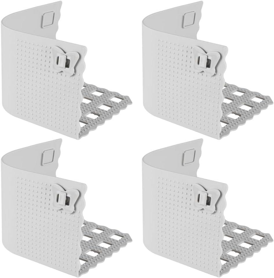 Bed Sheet Holder, 4 pcs Anti-Slip Bed Sheet Keeper with Butterfly Lock for All Sheet Sizes (Grey)